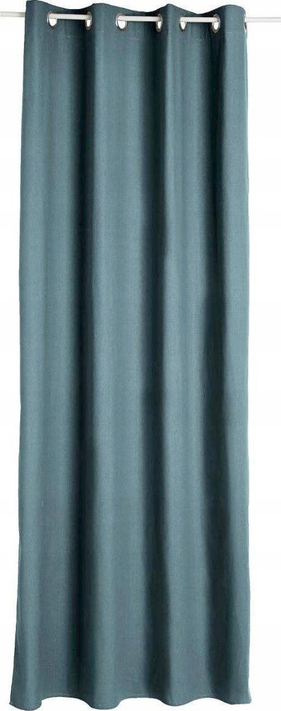 Perde Panama Duck Atmosphera Interior Designer me unaza, ngjyrë teal blu