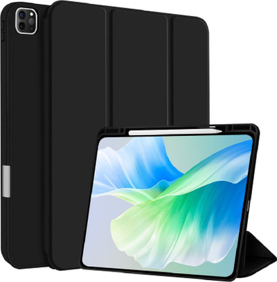 Mbulese tableti 4smarts Folio Case Basic për Apple iPad Pro 11 M4 2024, TPU, me magnet, gri