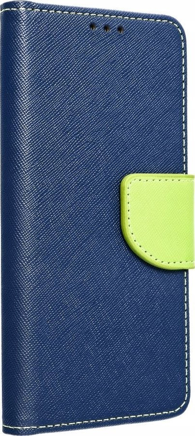 Këllëf-portofol Fancy për Xiaomi 13T / 13T Pro, bëhet si qëndrim, me xhepa për karta, blu navy me lime