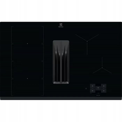 Set pianure me aspirator AEG 900 Hob and Hood Combination, me sondë wireless SensePro, i futur në plan pune, i zi