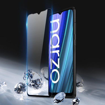 Strehë xhami mbrojtës Dux Ducis 9D për Realme Narzo 50A, 9H, me kornizë, e zezë