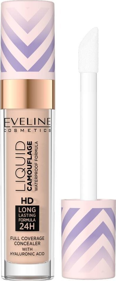 Korrektor Eveline Cosmetics Liquid Camouflage, waterproof, me acid hialuronik, 7.5 ml, nuancë 2.5