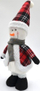 Figurinë dekorative Saska Christmas Snowman, 50cm, e bardhë kuqe zi