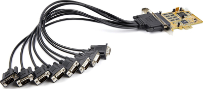 Kartë serike StarTech.com PEX8S1050PCI, 8 porta RS232, PCI Express, me kabllo DB9