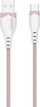 Kabllo USB Somostel SMS-BP04, Type-C, 2.1A 20W, 1.2m, rozë