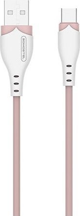 Kabllo USB Somostel SMS-BP04, Type-C, 2.1A 20W, 1.2m, rozë