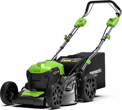 Kositëse me bateri Greenworks GD40LM46SPK4, 40V, 46cm, vetështytëse, jeshile e zezë