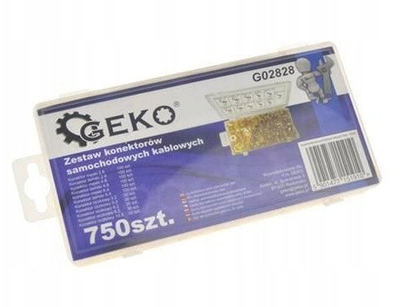 Set konektorësh kabllosh GEKO, 750 copë, shumëllojshmëri terminalesh, shumëngjyrësh