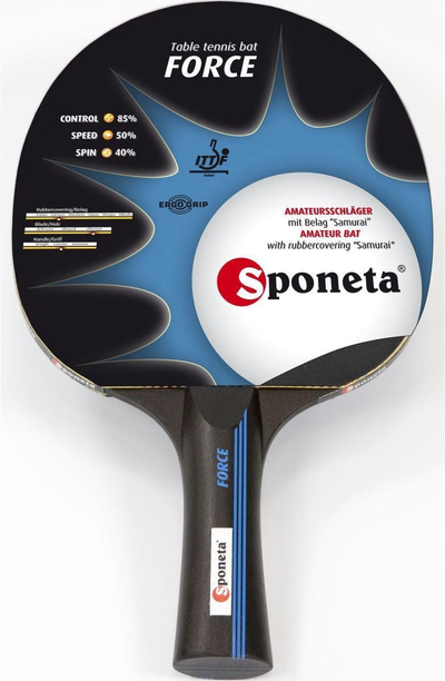 Raketë pingpongu Sponeta Force, dru ofensiv, sfungjer 1.5mm, shumëngjyrëshe