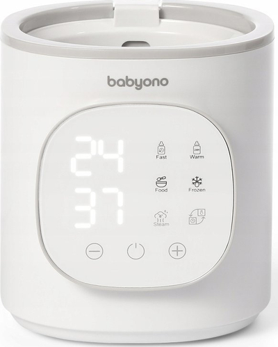 Sterilizues dhe ngrohës biberonash BabyOno 2in1, me programe automatike, ekran LED, i bardhë