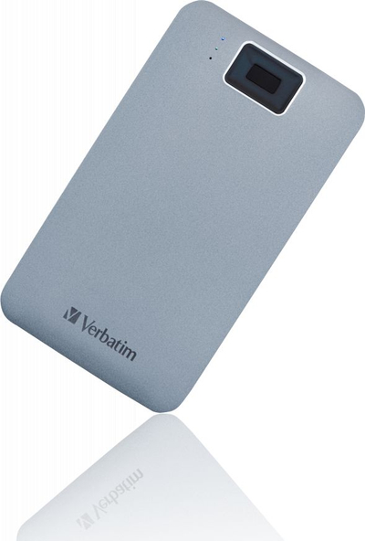Disk i jashtëm Verbatim Executive Fingerprint, USB 3.2 Gen 1, USB‑C, gri metal