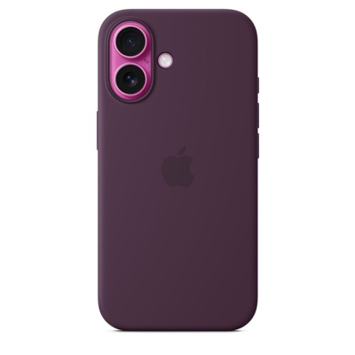 Apple iPhone 16 Silicone Case with MagSafe, Plum