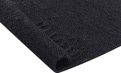 Qilim korridori jute Runner, 80 x 300 cm, drejtkëndësh, i zi