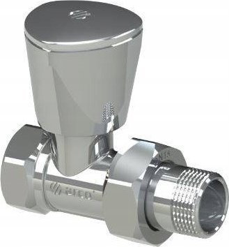 Valvul e drejtë radiatorësh ARCO TEIDE PLUS, lidhje 1/2" x 1/2", krom