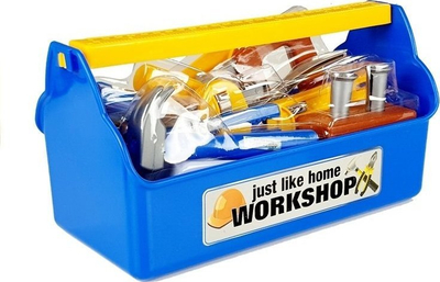 Set lodrash veglash për fëmijë Tool Set Box For Handyman, shumë pjesë, kuti plastike, shumëngjyrëshe