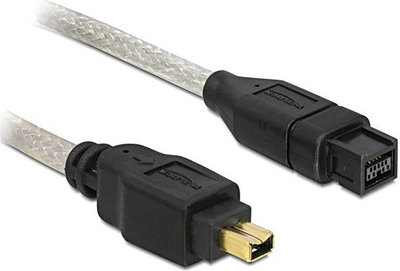 Kabllo FireWire Delock 82588, 9 pin në 4 pin, 1m, e bardhë