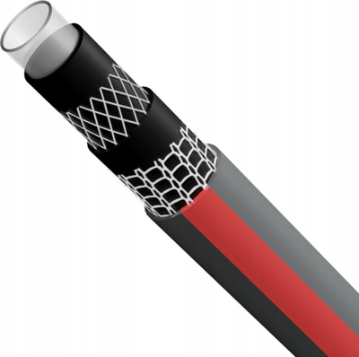 Gyp uji për kopësht Vartco Professional Plus TFS, 1/2", 20m, gri me të kuqe
