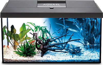Аквариум Aquael Leddy Set 60 XL Day &amp; Night, 72L, со LED осветлување, црн
