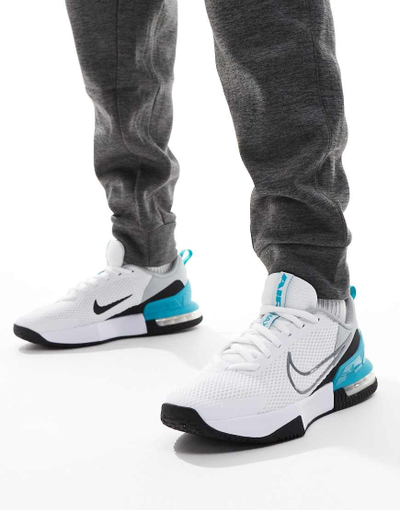 Atlete stervitje Nike Air Max Alpha Trainer 6 për burra, me Air poshtë thembrës, gri me blu