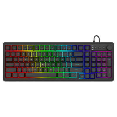 Tastierë gaming Savio Galaxis, USB, ndriçim RGB, e zezë