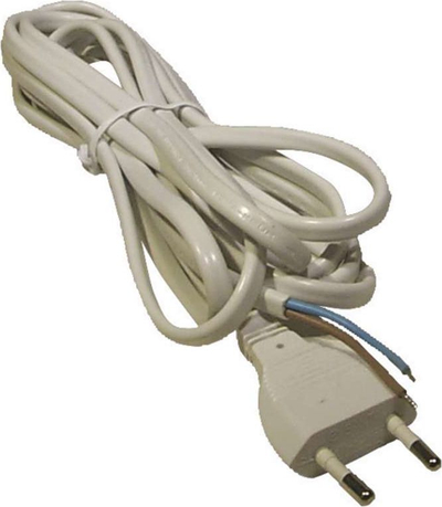 Kabllo lidhëse Emos H03VVH2-F, 2 x 0.75mm², 3m, e bardhë