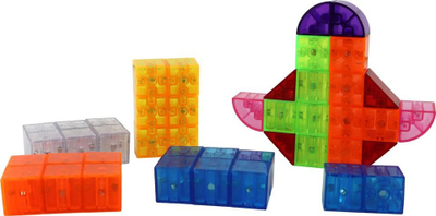 Lodër konstruktore Lean Toys Magic Magnetic Cube, 44 elemente magnetike, për fëmijë 3+