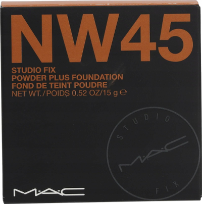 Pudër kompakte MAC Studio Fix Powder Plus Foundation NW45, 15g, mbulim i plotë