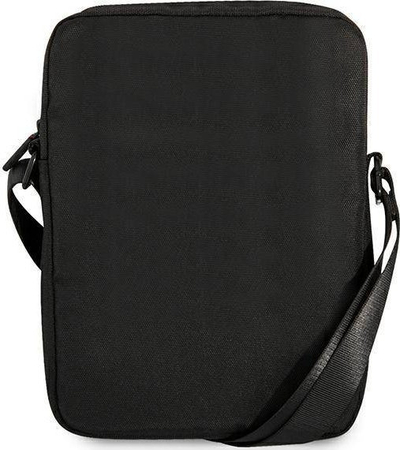 Торба за на рамо BMW Motorsport Shoulder Bag Medium, до 10\", најлон со ефект на карбон, црна
