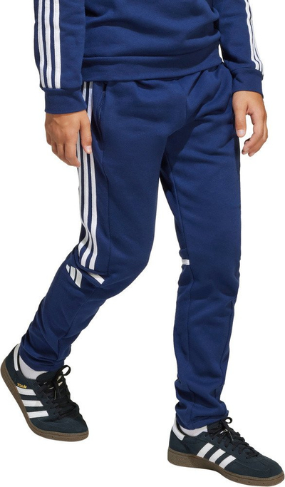 Pantallona treningu për kalamaj adidas Squadra 25 Sweat Jr JD4809, pambuk poliester, me xhepa me zinxhir, blu