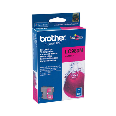 Ngjyrë printeri Brother LC980M, 260 faqe, magenta