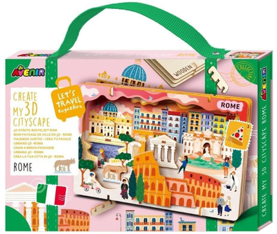 Set kreativ 3D Avenir City Craft Rome, model qyteti, pjesë druri