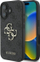 Mbrojtëse telefoni Guess 4G Metal Logo për iPhone 16 Plus, PU, gri