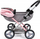 Колица за кукли Bayer 4 во 1 Cosy, за кукли до 46 cm, розово сива