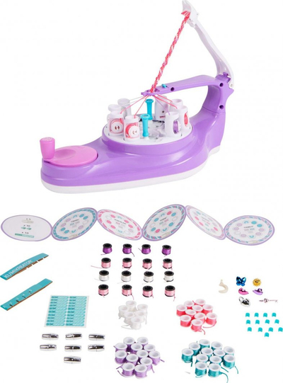 Lodër makinë bizhuterish Spin Master Cool Maker Kumikreator 2 në 1, byzylykë dhe varëse, vjollcë