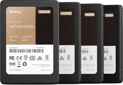 SSD Synology SAT5210, 2.5", 3.84TB, SATA III, ngjyrë e zezë