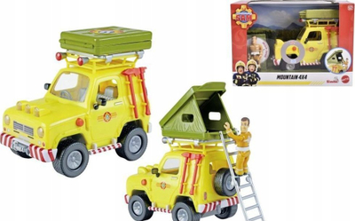 Сет играчки Simba Fireman Sam Jeep 4x4 With Tent 925-2653, со шатор, шарен