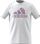 Bluzë sportive për goca Adidas Essentials Linear, me mëngë të shkurtra, me logo përpara, e bardhë