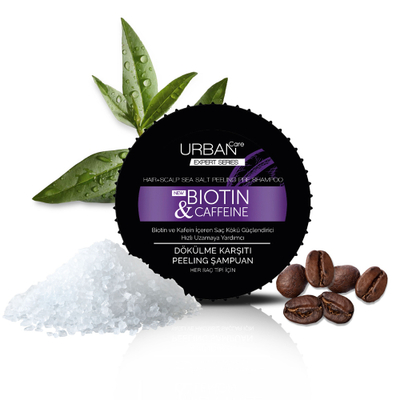 Shampo për flokë Urban Care Sea Salt Scalp Peeling, Biotin & Caffeine, 200 ml