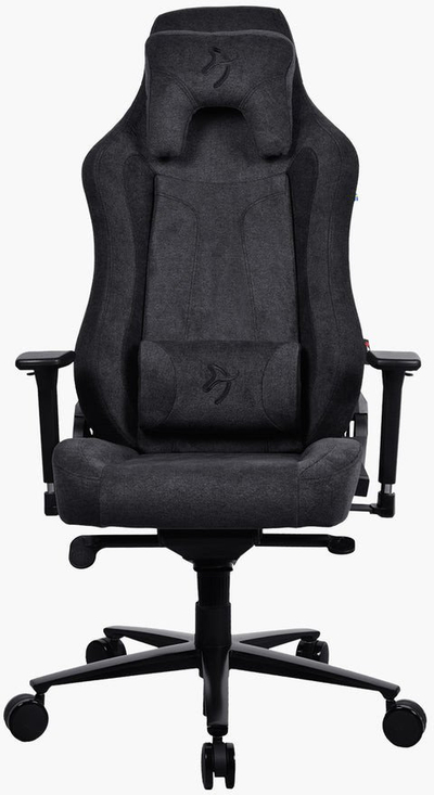 Karrige lojrash Arozzi Vernazza SoftFabric, ergonomike, e zezë