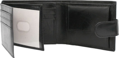 Portofol për burra Peterson, lëkurë natyrale, RFID blocking, i zi