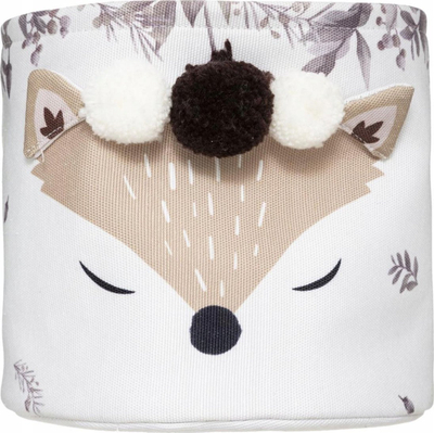 Сет кошници за складирање Atmosphera for Kids Лисица, 2 парчиња, полиестер, бела