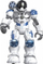 Robot lodër Knabo Guardian Cosmic Policeman, me pult, LED, i bardhë me blu