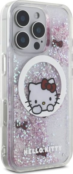 Futlle telefonit Hello Kitty HKHMP16LLSWKH për iPhone 16 Pro, 6.3", MagSafe, e bardhë