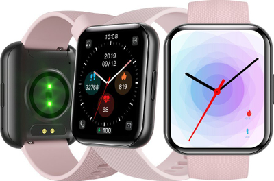 Smartwatch Bemi SmartWatch Exo, ekran 1.91" TFT, IP67, i zi me rrip rozë