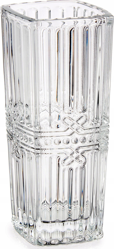 Ваза за цвеќе GiftDecor Square Crystal, 15 cm, проѕирно стакло