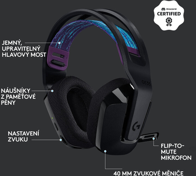 Kufje Logitech G535 Lightspeed, të zeza