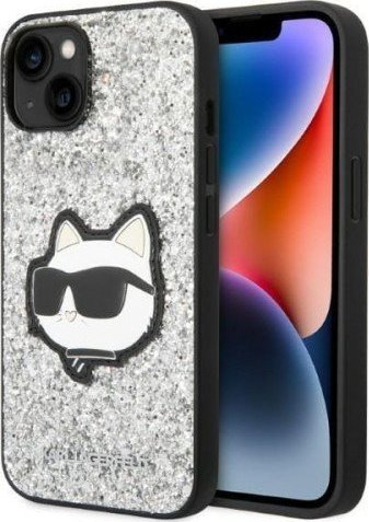 Mbulesë telefoni Karl Lagerfeld KLHCP14SG2CPS, për iPhone 14, hardcase glitter, argjendi
