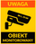 Sticker Blow “Monitored Object”, 200x250 mm, i bardhë