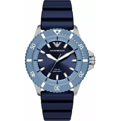 Часовник Emporio Armani AR11785 World Explorer, 42mm, соларен, син