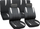 Set mbulesash për ulëset FD1021, universal, 9 pjesë, zi me gri